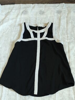 Candie's Black Sleeveless Camisole with White Trim